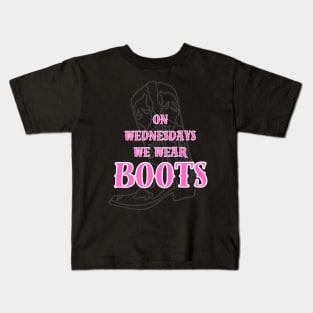 On Wednesday We Wear Boots Kids T-Shirt